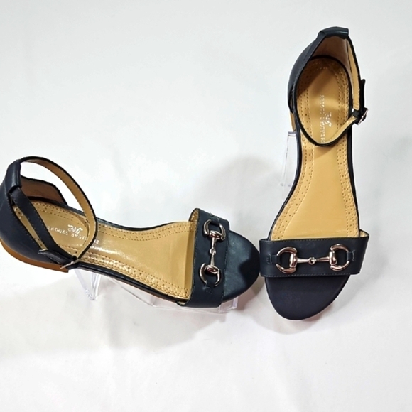 Brooks Brothers 340 Navy Blue Ankle Strap Women's Sandals Size 7 - Picture 6 of 6